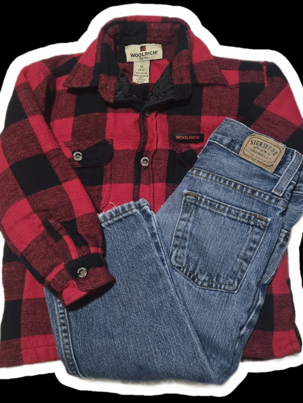 Woolrich Kids Red & Black Buffalo Plaid Button-Down Jacket